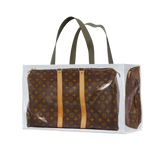 TITA ELVIE duffle Grocery Bag, brown  canvas, large